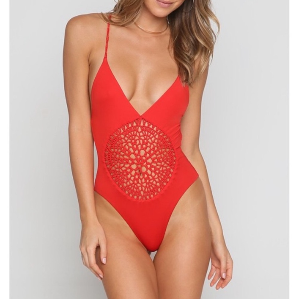 PRICE DROP 🎉 Frankie’s bikinis red one piece swim
